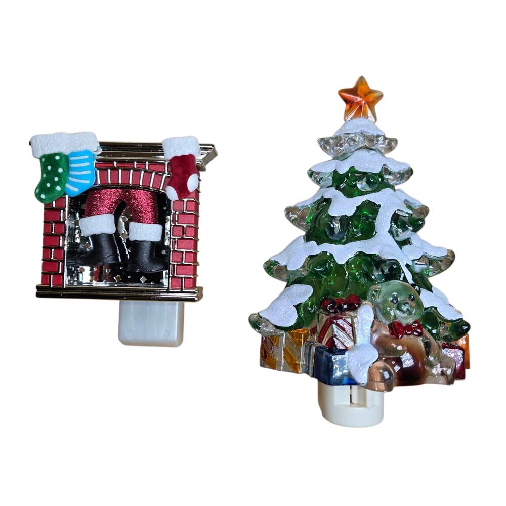 Lot of 2 Christmas night light Tree and Bath & Body Works Diffuser, LN Cond